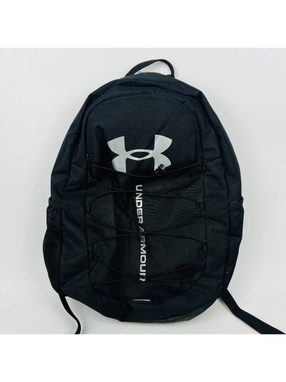 Under Armour Black Hustle Sport Backpack School Gym Travel Bag